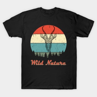 Wild Nature Deer Abstract Sunset T-Shirt